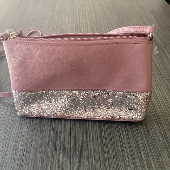 Kate Spade Pink and Silver Crossbody Bag with Glitter Finish - Picture 3 of 4